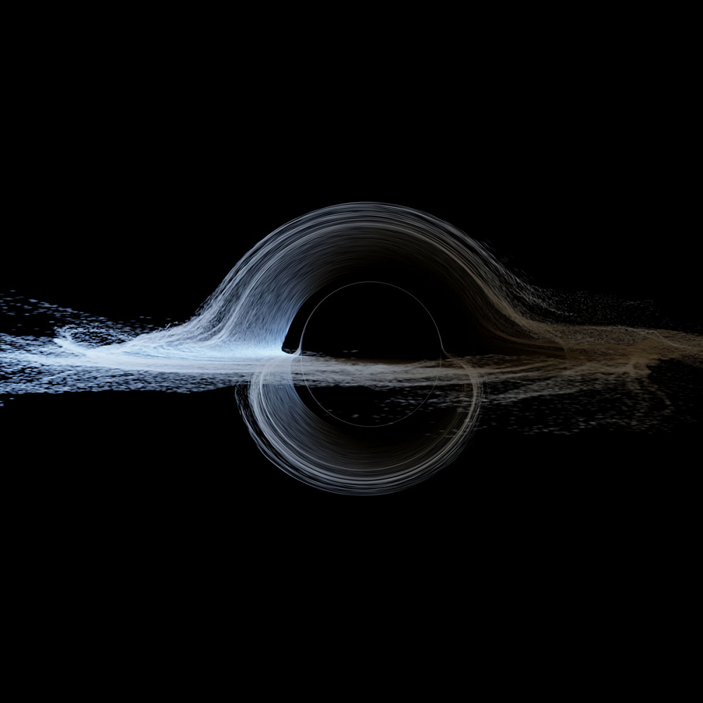 Concept réaliste d'un disque d'accrétion autour d'un trou noir supermassif