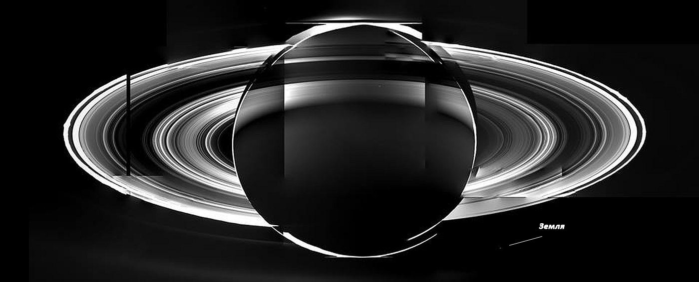 Saturne et la Terre en une seule photo