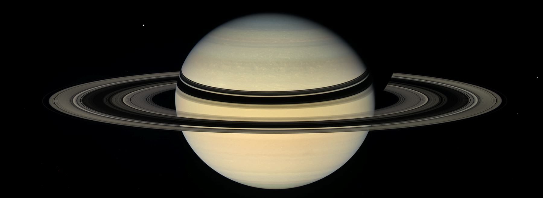 Saturne, image prise par la sonde Cassini en 2007