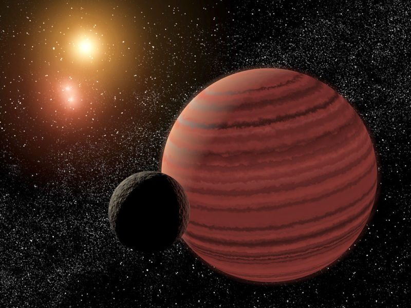 Le système Gliese 570, tel qu'imaginé par l'artiste.