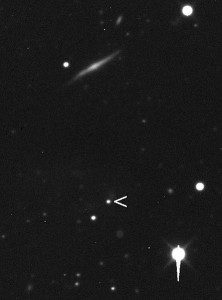 Image de Makemake prise le 26 novembre 2009 à l'aide d'un télescope de 61 centimètres.