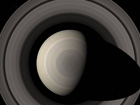 Planète Saturne, image Voyager 2