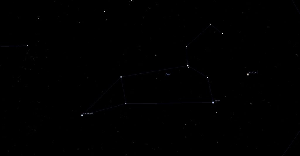 La constellation du Lion et son alpha, Régulus.