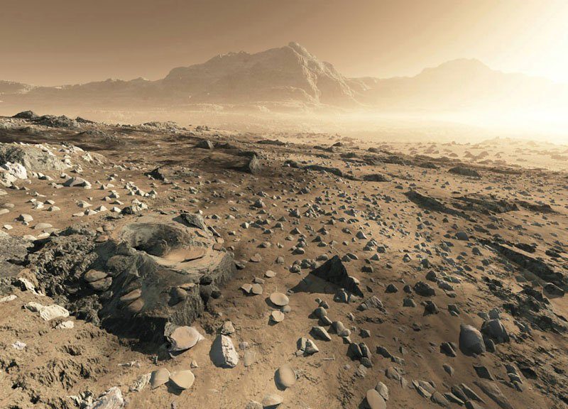 Un paysage typique sur Titan