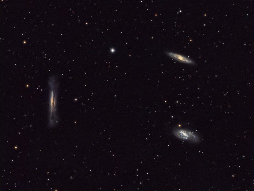 Triplet de galaxies dans la constellation du Lion
