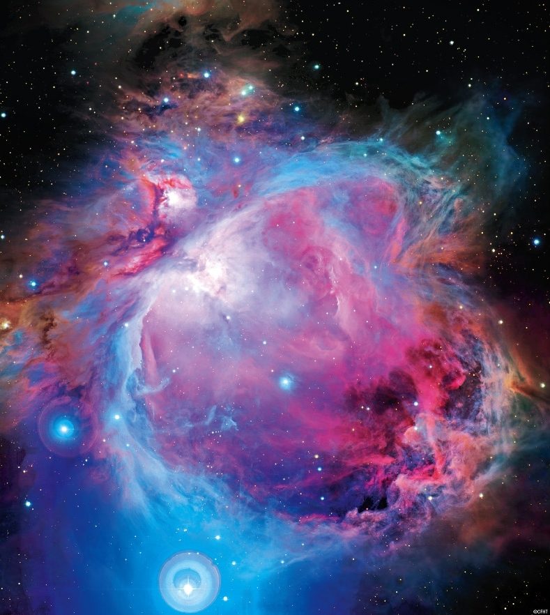 La nébuleuse d'Orion est une région active de formation d'étoiles. 