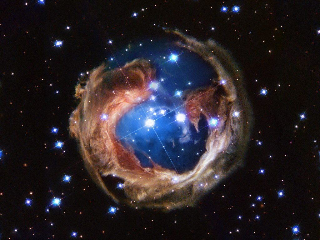 Nébuleuse autour de l'étoile variable V838 Unicorn