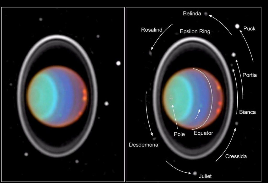 Image d'Uranus au télescope Keck