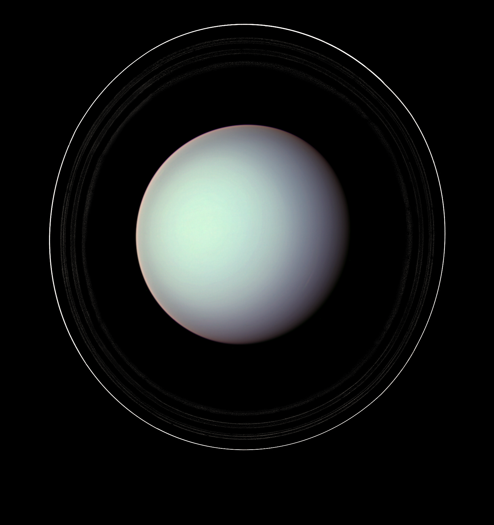 Uranus, image prise par Voyager 2 en 1986