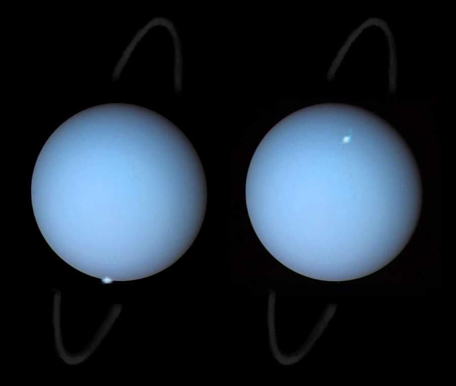 Uranus à travers le télescope Hubble