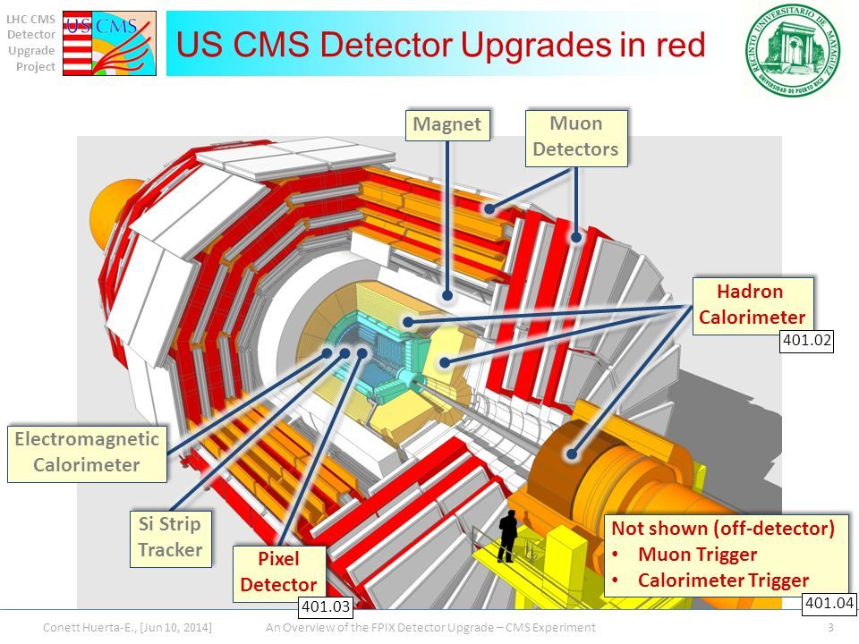 Schéma du détecteur CMS et de ses principaux composants