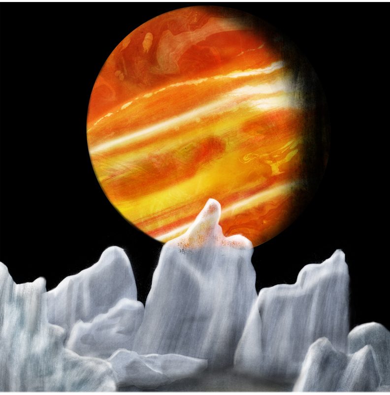 Vue de Jupiter depuis le satellite Europa