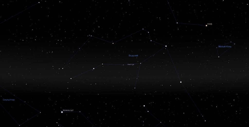 Vue de la constellation dans le programme du planétarium