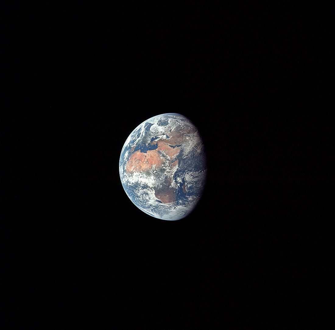 Vue de la Terre le troisième jour de la mission Apollo 11