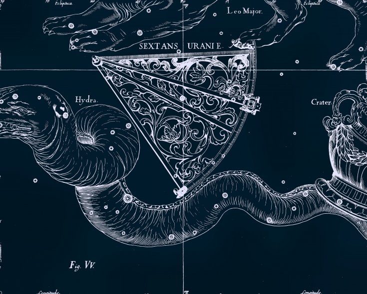 Hydre d'eau, dessin de Jan Hevelius d'après son atlas des constellations