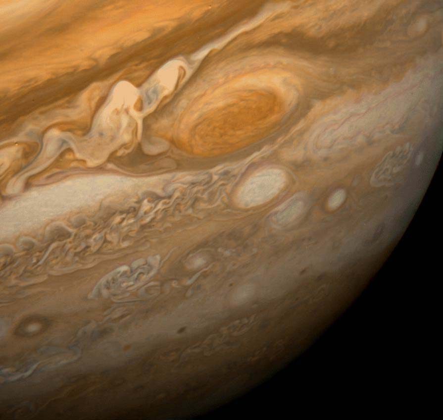 Couche nuageuse de Jupiter, image Voyager