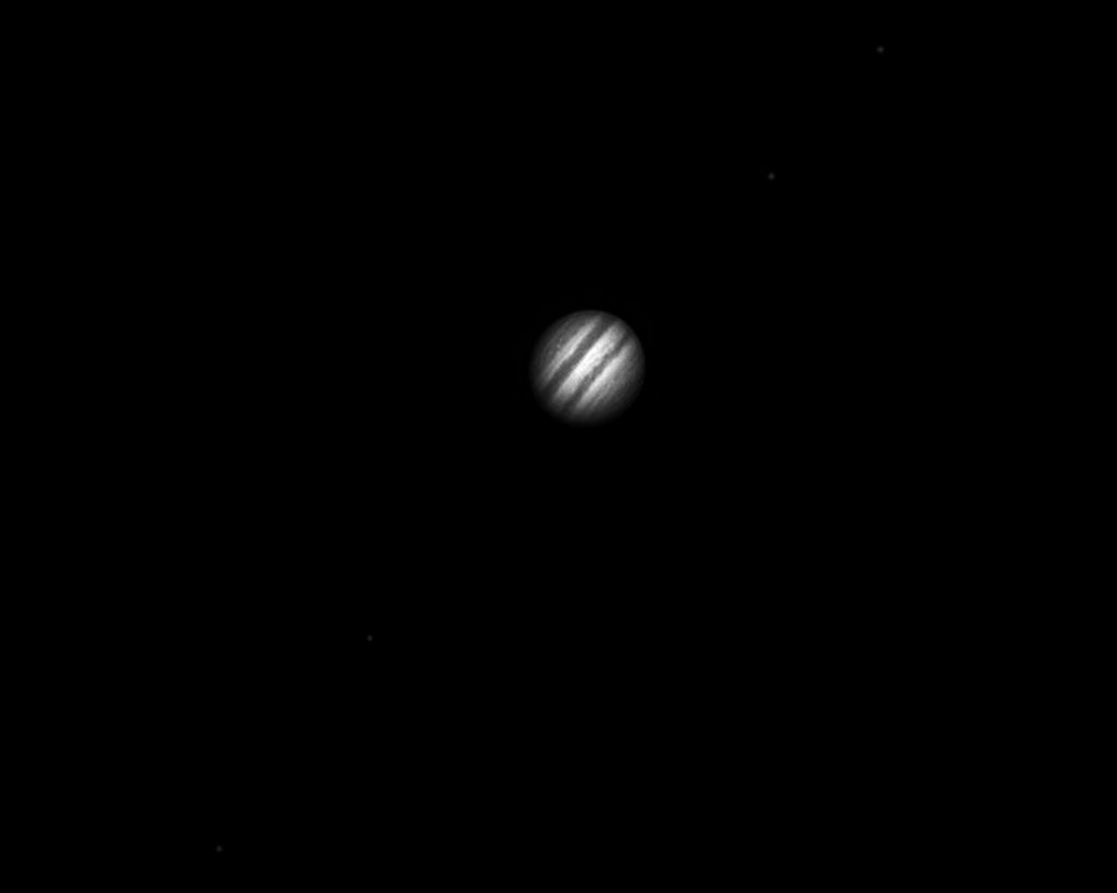 Jupiter dans un télescope amateur